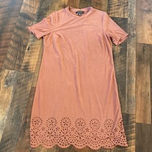 Primark faux seude dress with cutouts size 4